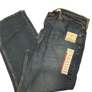 Levi Strauss Signature Gold Relaxed Straight Jeans Mens 40x30 Blue Medium Wash